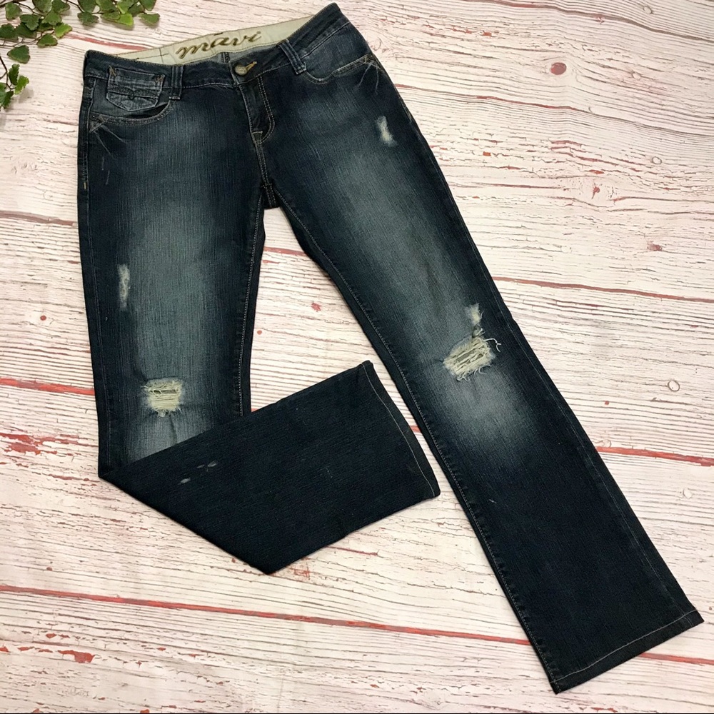 MAVI VANESSA Bootcut Ripped Stretch Denim Jeans